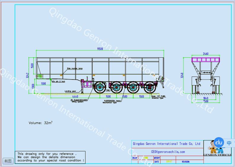 4 axles drawing